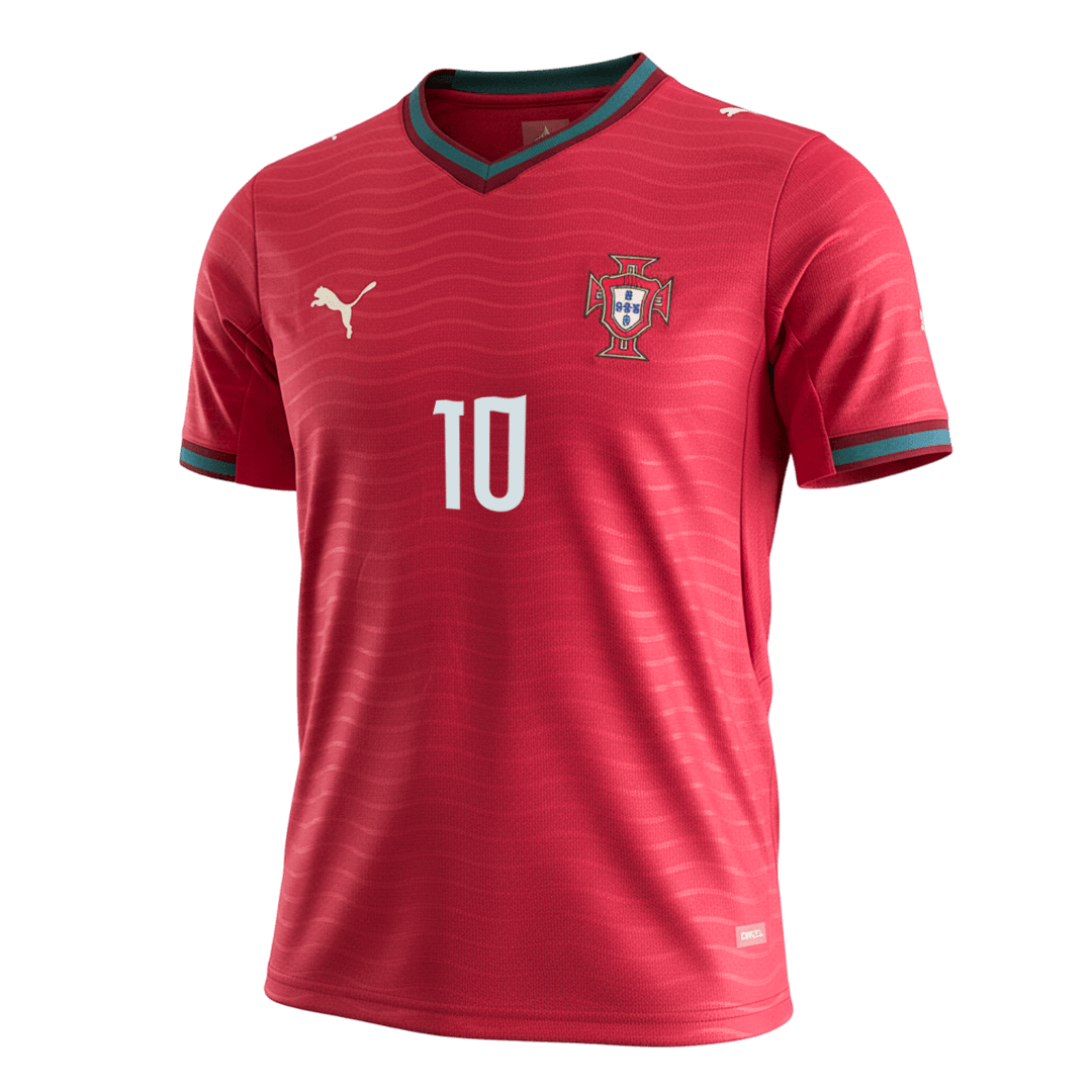 Maillot de Foot Domicile BERNARDO #10 Portugal Coupe du Monde 2026 pour Homme