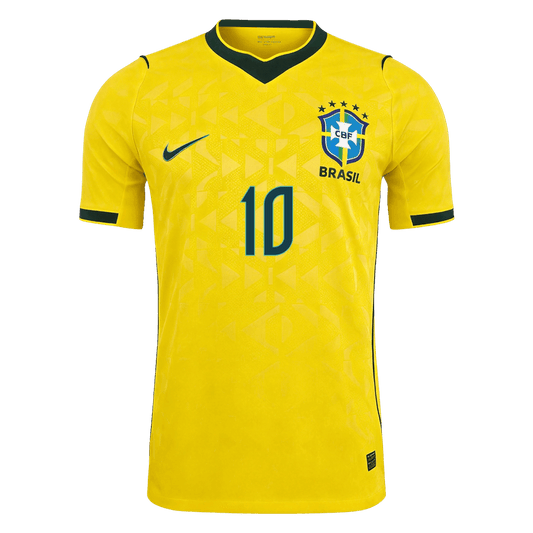 NEYMAR JR. #10 Men's Brazil World Cup 2026 Player Version Home Soccer Jersey - Slim Fit