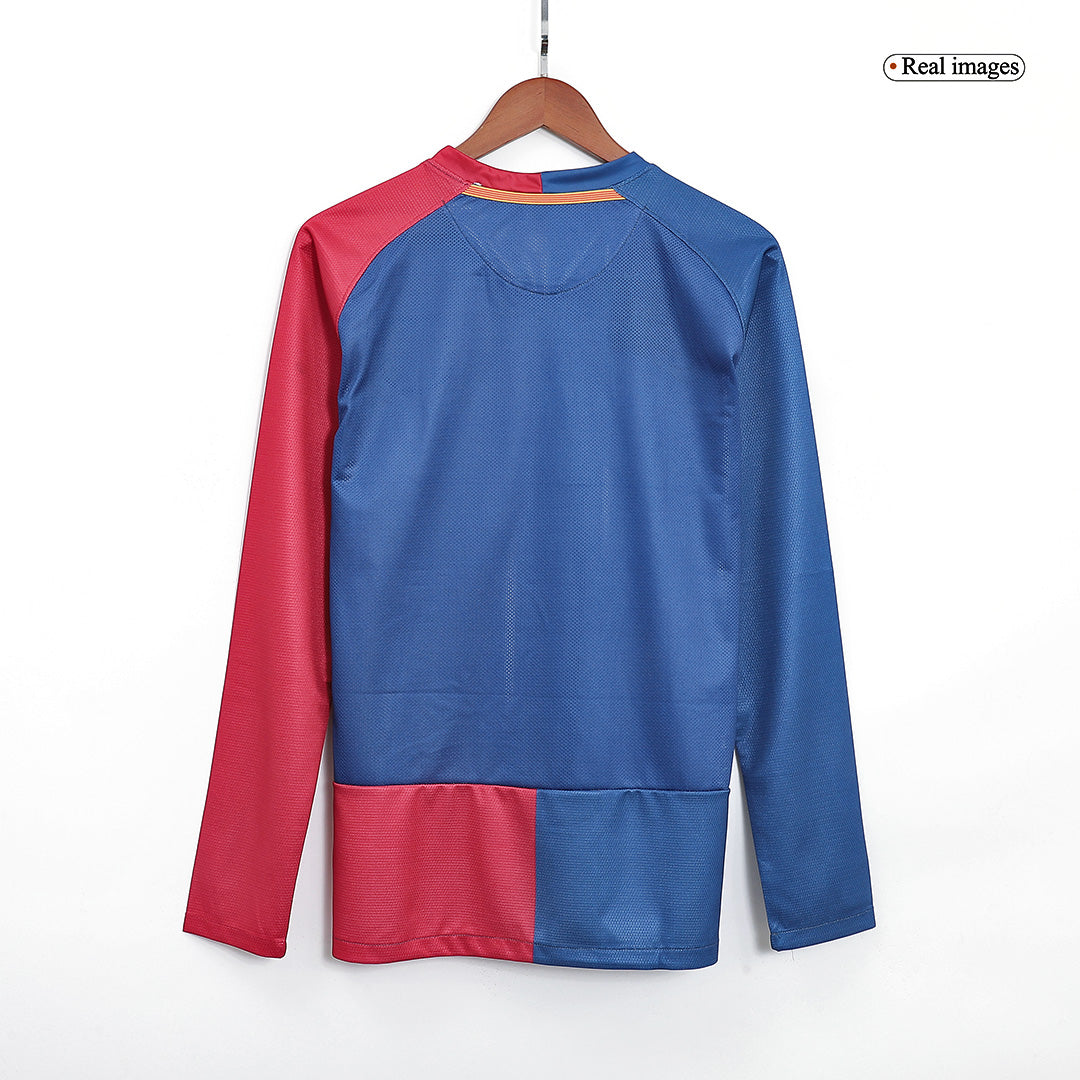 Maillot de football rétro domicile homme manches longues Barcelone LDC finale 2008/09