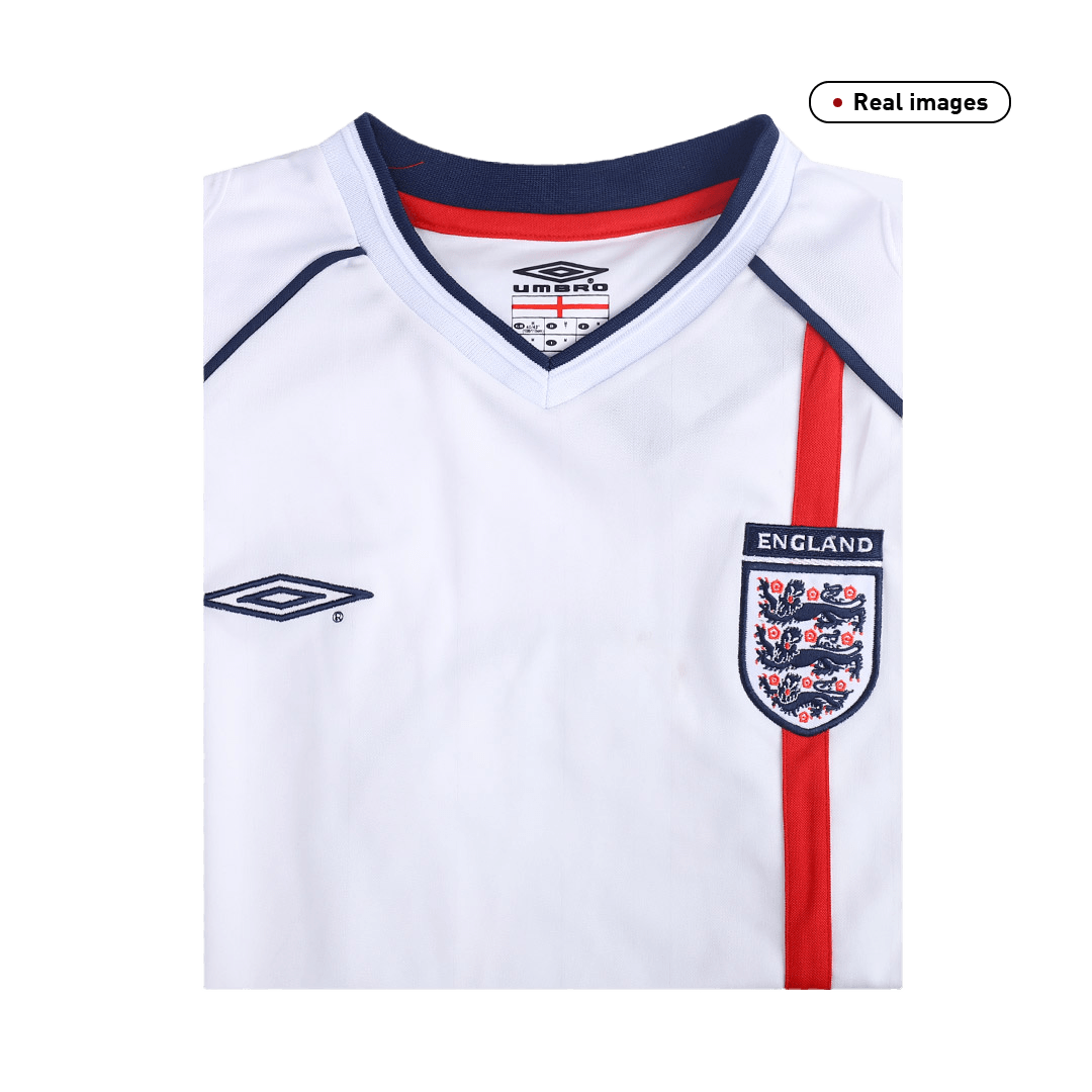 Retro BECKHAM #7 Men's England 2002 Home Soccer Jersey