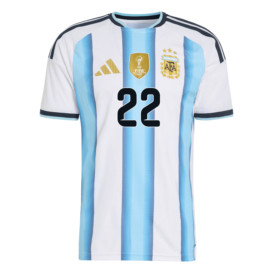 Maillot de Foot Domicile Homme L.MARTÍNEZ #22 Argentine Coupe du Monde 2026 Version Joueur - Coupe Ajustée