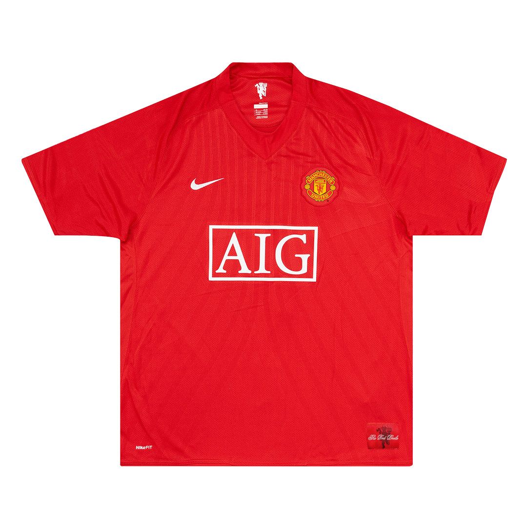 Maillot de football domicile SCHOLES #18 Rétro Homme Manchester United 2007/08