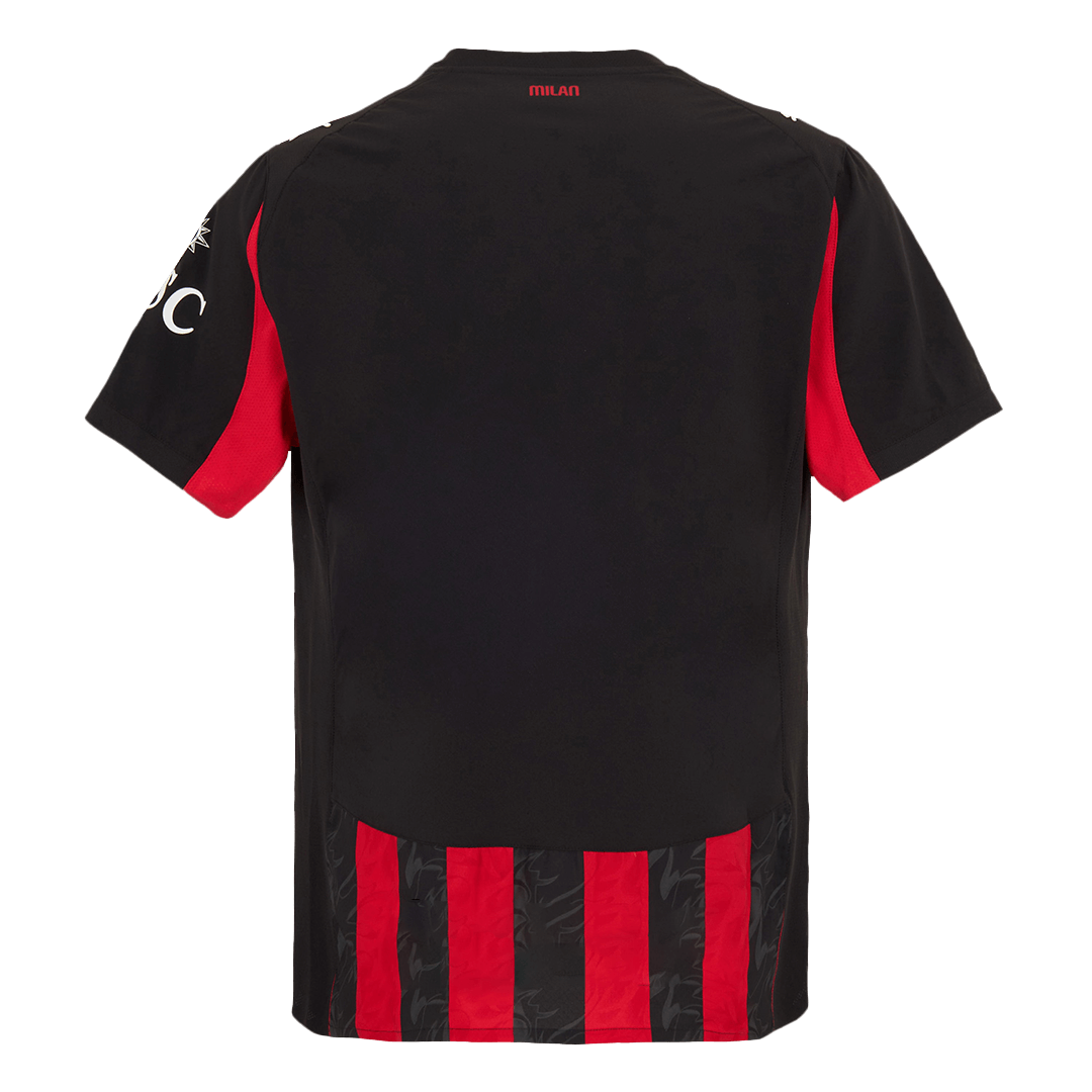 Maillot de foot domicile AC Milan 2025/26 pour homme - Version joueur - Coupe ajustée