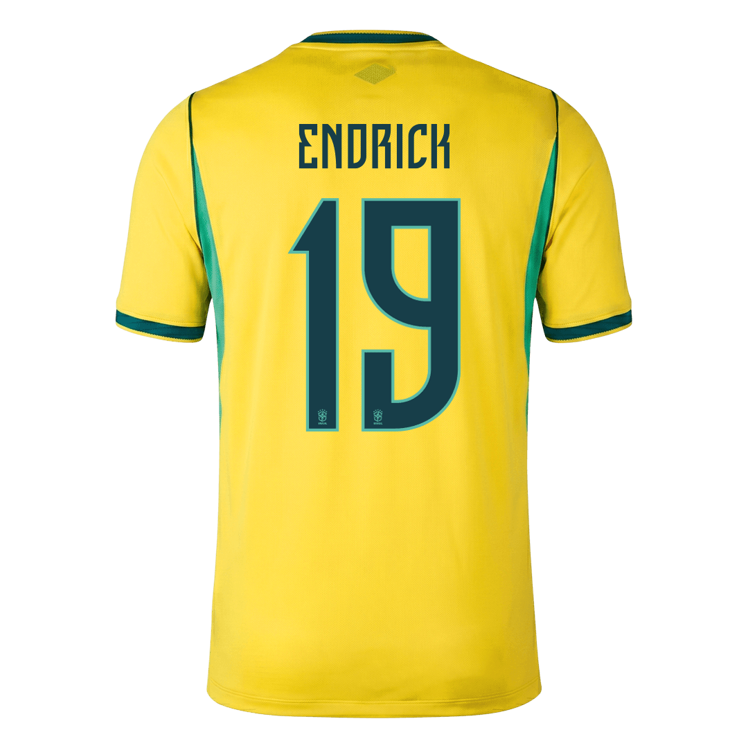 ENDRICK #19 Men's Brazil World Cup 2026 Home Soccer Jersey