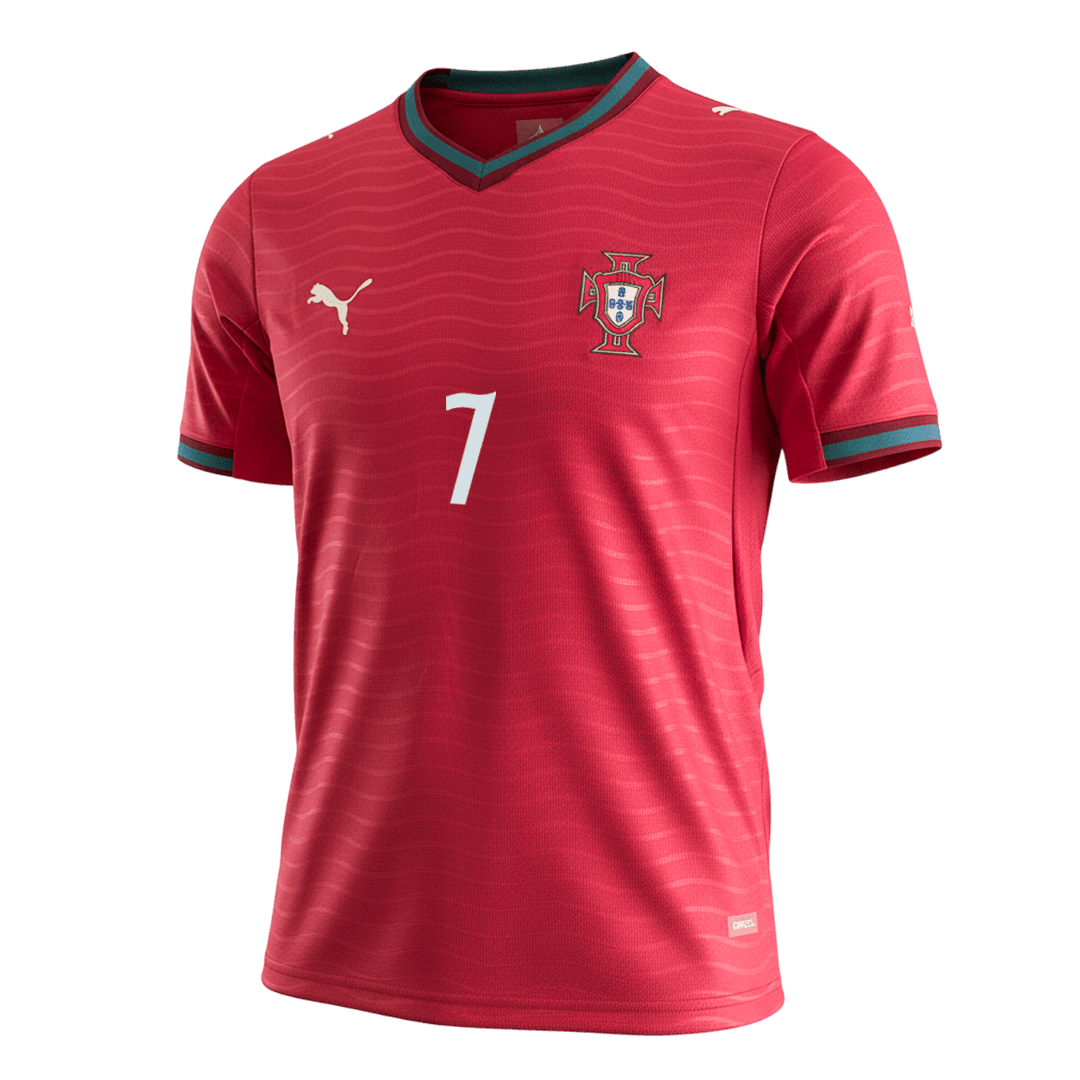 Maillot de football domicile homme RONALDO #7 Portugal Coupe du Monde 2026