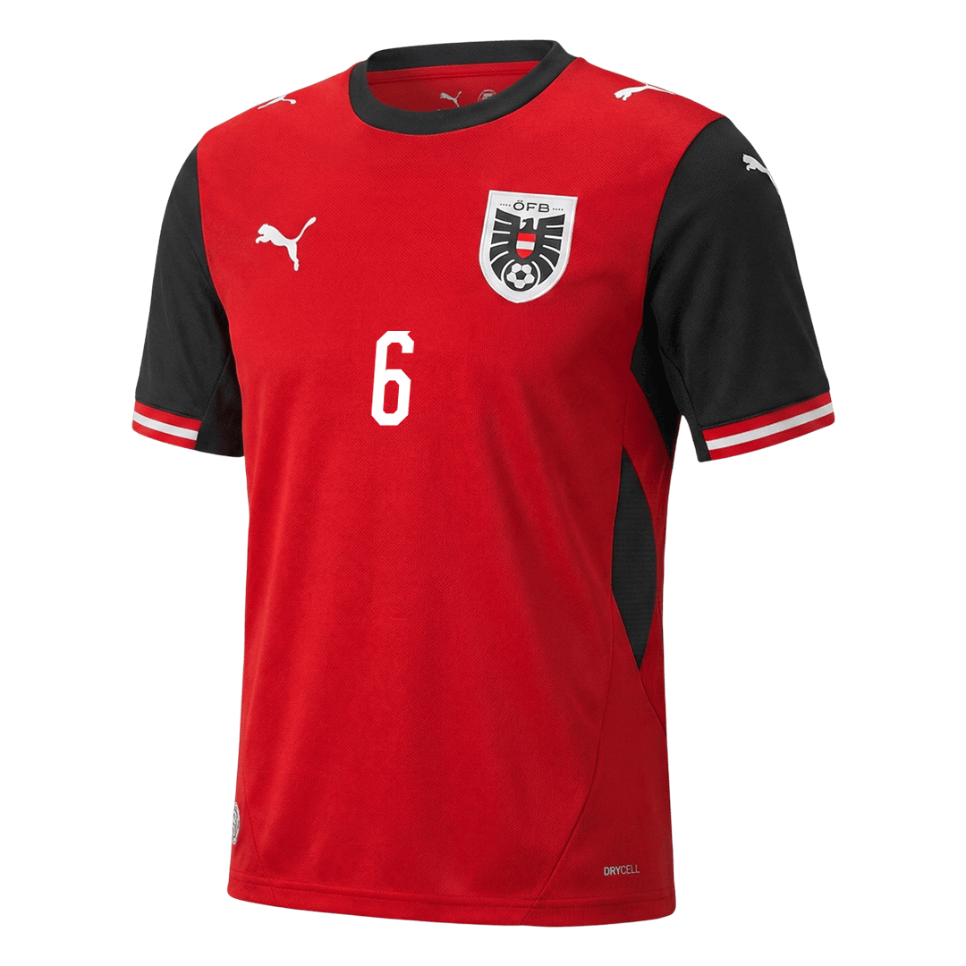 Maillot de Foot Domicile Homme Autriche Coupe du Monde 2026 SEIWALD #6