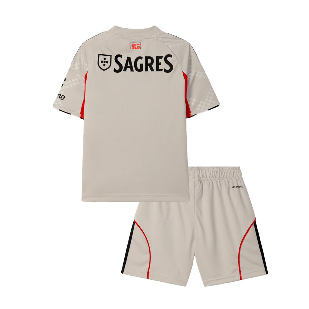 Kit maillot de foot extérieur enfant Benfica 2025/26