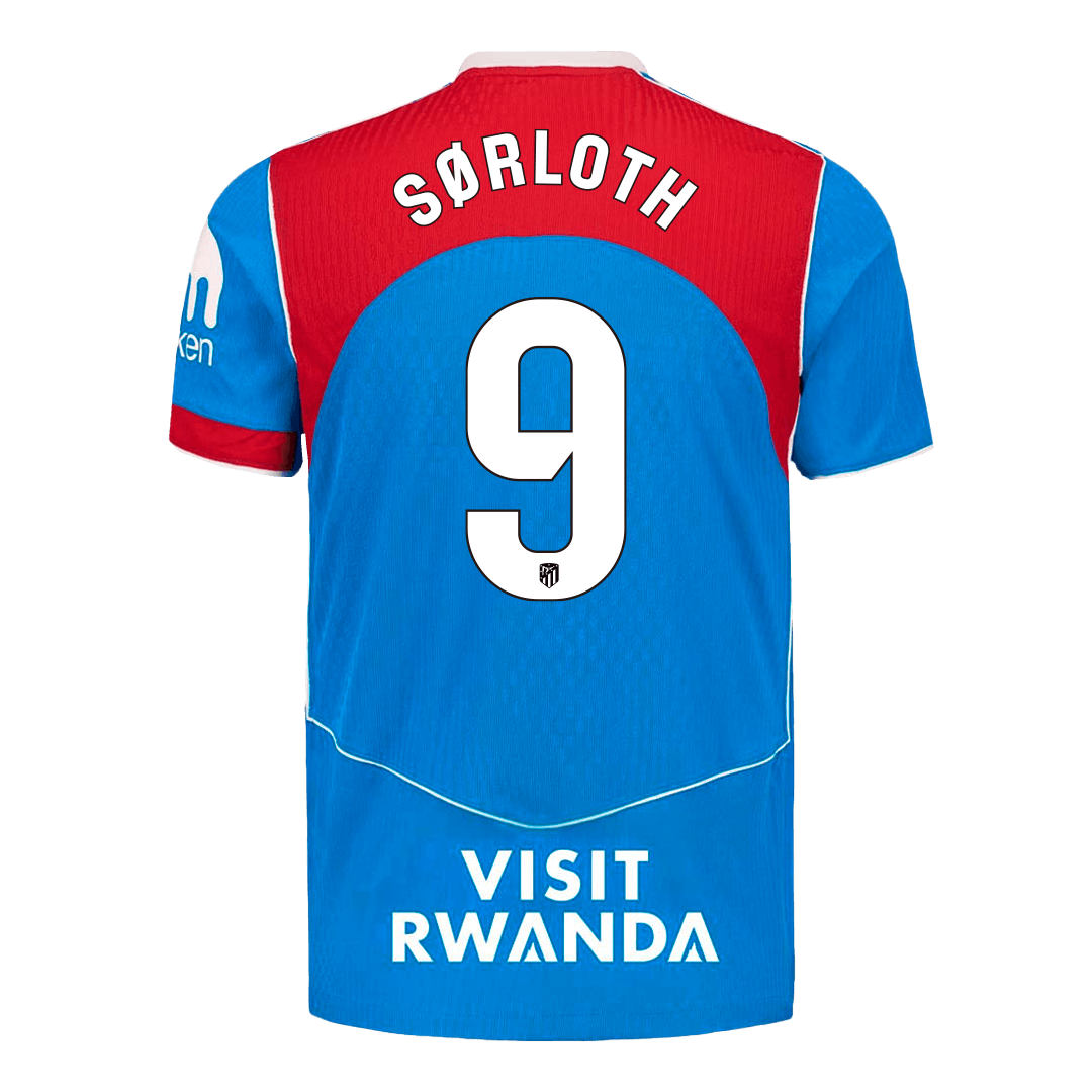 Maillot de foot SØRLOTH #9 Atletico Madrid 2025/26 Troisième tenue version joueur pour homme - Coupe ajustée