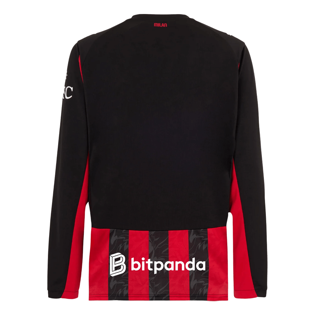 Maillot de Foot Domicile AC Milan 2025/26 Manches Longues Homme