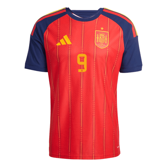 GAVI #9 Men's Spain World Cup 2026 Player Version Home Soccer Jersey - Slim Fit