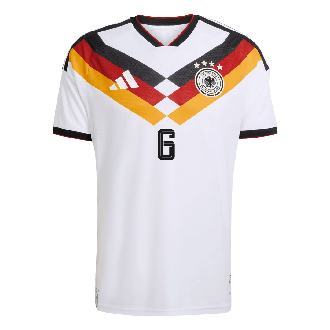 Maillot de foot domicile homme KIMMICH #6 Allemagne Coupe du Monde 2026 version joueur - Coupe ajustée
