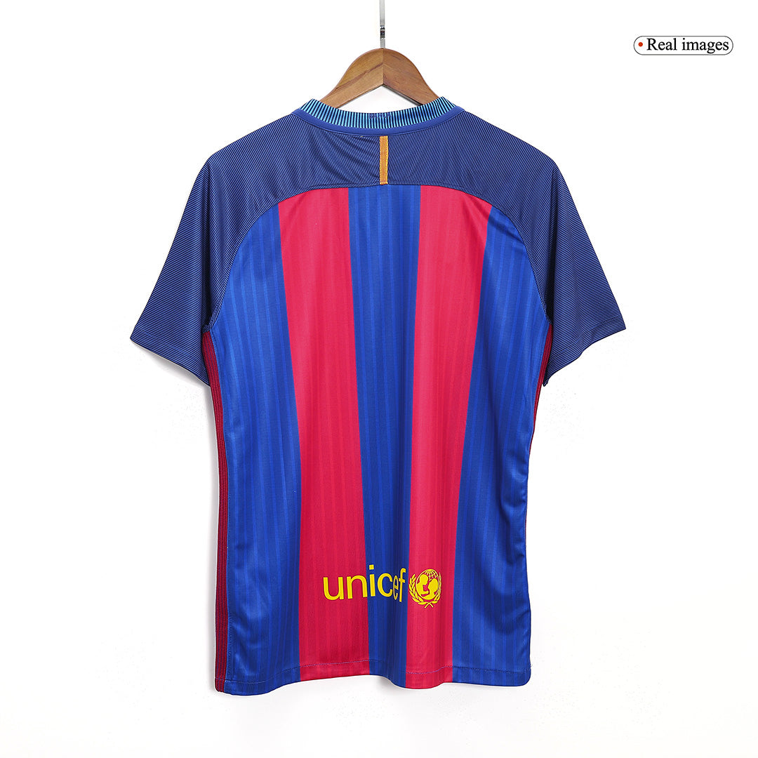 Maillot de foot domicile rétro Barcelone 2016/17 pour homme
