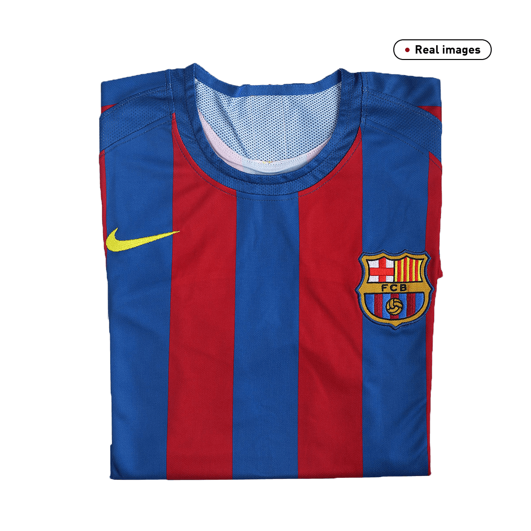 Maillot de football rétro domicile MESSI #30 Barcelone LDC Finale 2005/06 pour homme