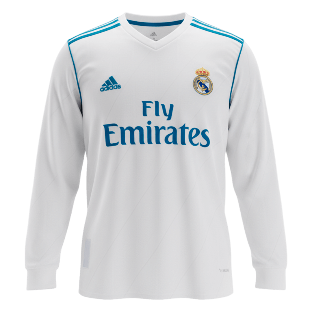 Maillot de Foot Rétro KROOS #8 Homme Real Madrid Domicile Manches Longues 2017/18