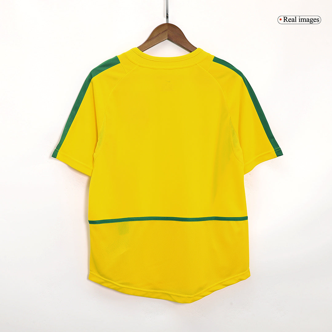 Maillot de football domicile rétro Brésil 2002/03 pour homme
