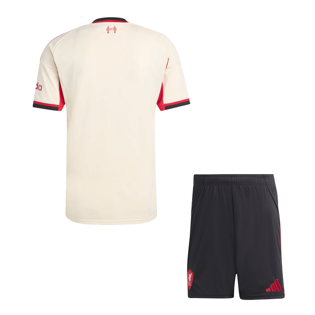 Ensemble maillot de football extérieur Liverpool 2025/26 pour homme