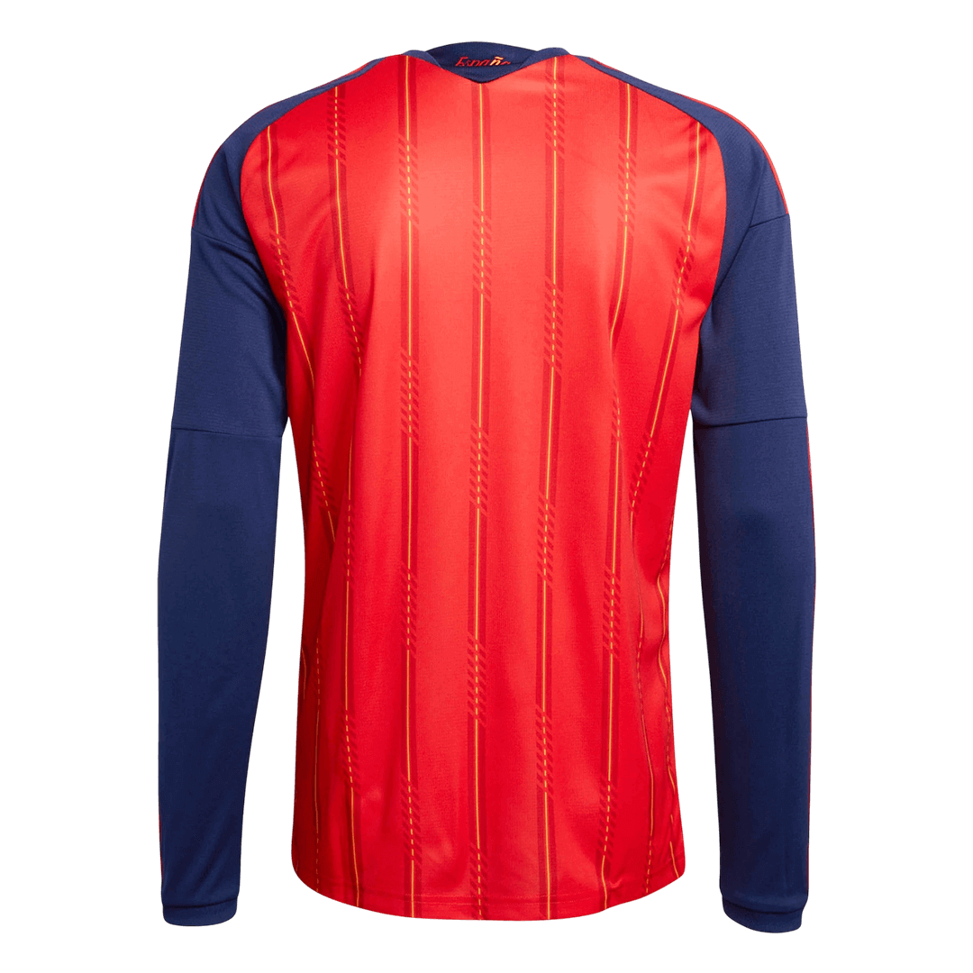 Maillot de football domicile à manches longues pour hommes Espagne Coupe du Monde 2026