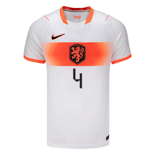 Maillot de football extérieur VIRGIL #4 Pays-Bas Coupe du Monde 2026 Homme