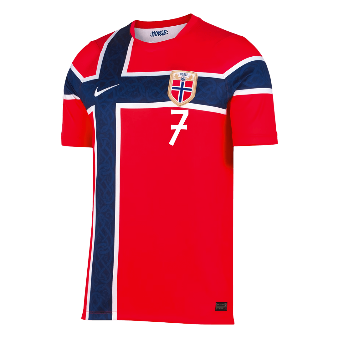 Maillot de Foot Domicile SØRLOTH #7 Homme Norvège Coupe du Monde 2026