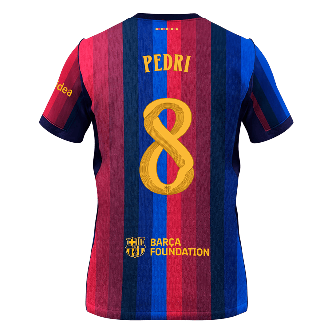 PEDRI #8 Men's Barcelona UCL 2026/27 Home Soccer Jersey