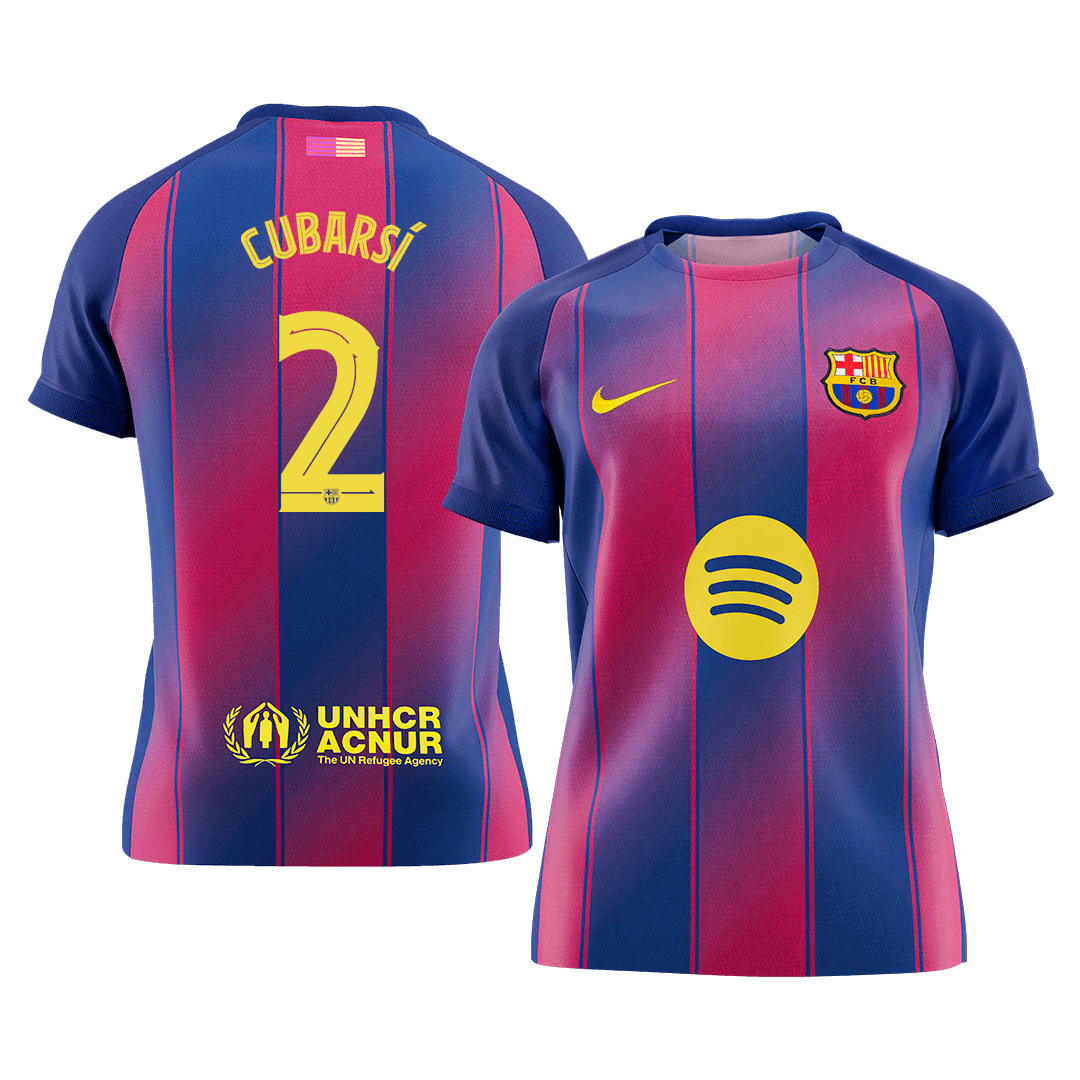 Maillot de foot CUBARSÍ #2 domicile Barcelone LDC 2025/26 homme [PREMIUM]