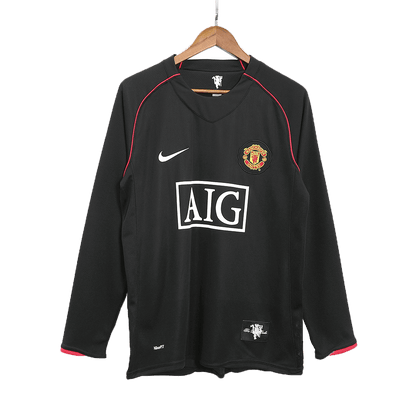 Maillot de Foot Rétro SCHOLES #18 Homme Manchester United 2007/08 Extérieur Manches Longues