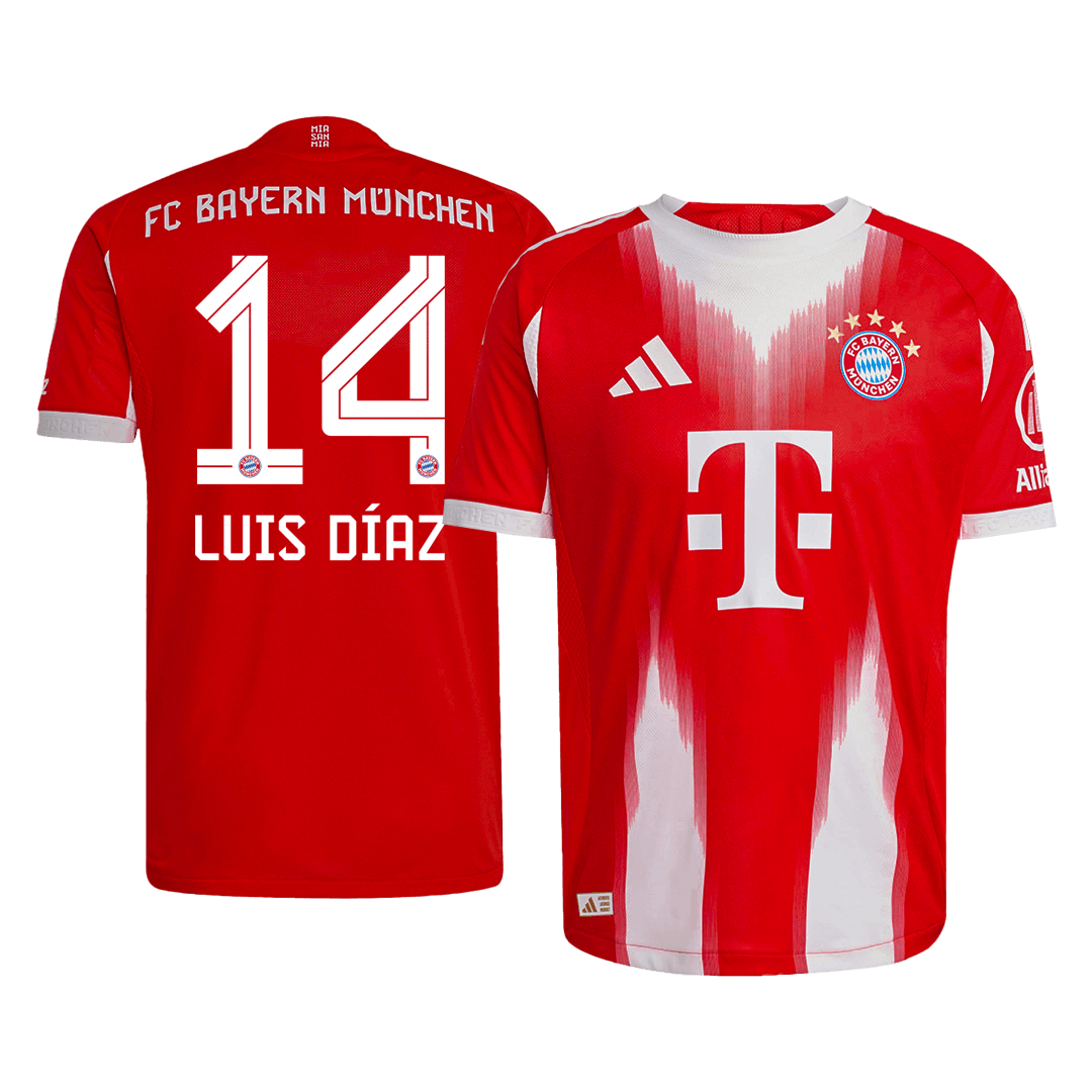 Maillot de Foot Domicile Homme LUIS DÍAZ #14 Bayern Munich 2025/26 - Version Joueur - Coupe Slim