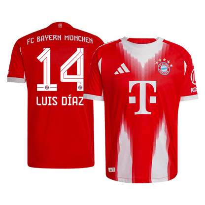 Maillot de Foot Domicile Homme LUIS DÍAZ #14 Bayern Munich 2025/26 - Version Joueur - Coupe Slim