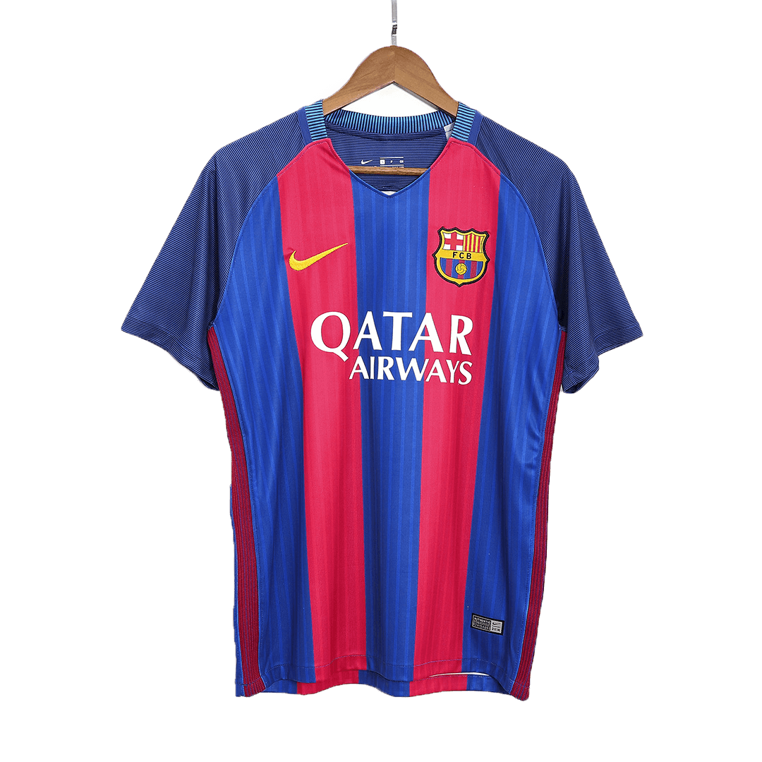 Retro MESSI #10 Men's Barcelona 2016/17 Home Soccer Jersey
