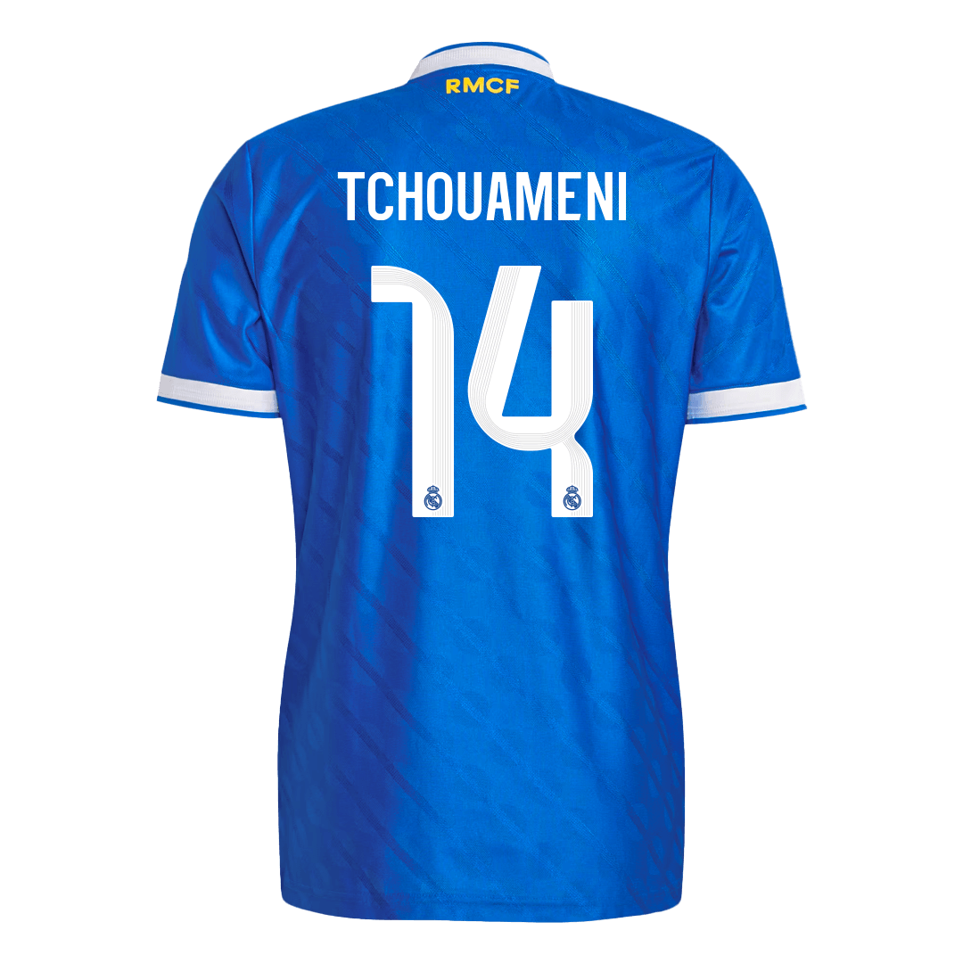 Maillot de foot extérieur Real Madrid 2025/26 version joueur TCHOUAMENI #14 pour homme - Coupe slim