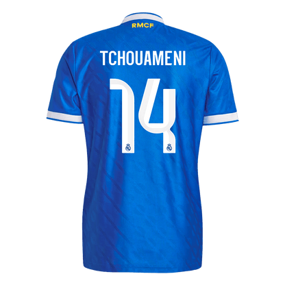 Maillot de foot extérieur Real Madrid 2025/26 version joueur TCHOUAMENI #14 pour homme - Coupe slim