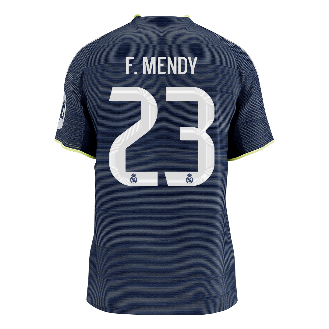 Maillot de football extérieur F.MENDY #23 Real Madrid saison 2025/26 version joueur pour homme - Coupe ajustée [PREMIUM]