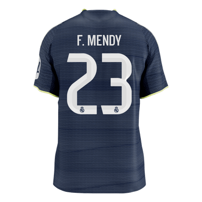 Maillot de football extérieur F.MENDY #23 Real Madrid saison 2025/26 version joueur pour homme - Coupe ajustée [PREMIUM]