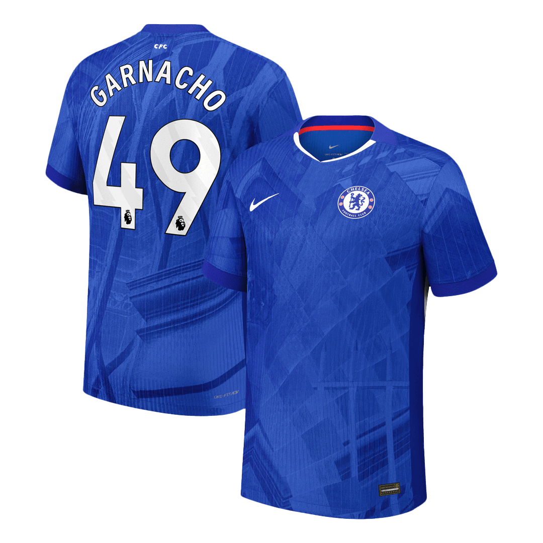 GARNACHO #49 Maillot de Foot Domicile Homme Chelsea 2025/26 Version Joueur - Coupe Ajustée