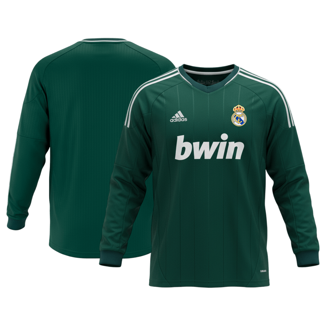 Maillot de football rétro Real Madrid 2012/13 extérieur troisième manches longues pour homme