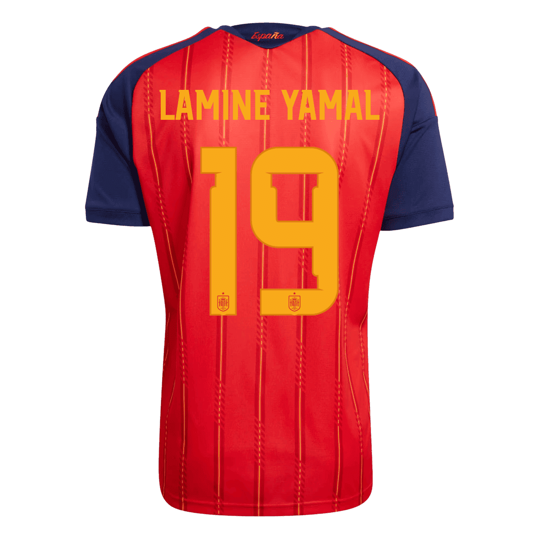 LAMINE YAMAL #19 Men's Spain World Cup 2026 Champion Edition Home Soccer Jersey