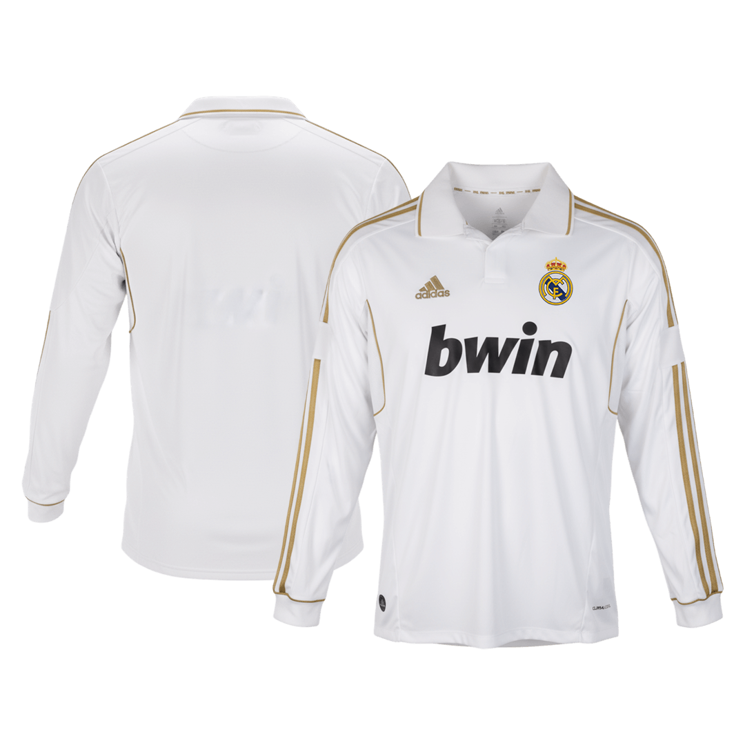 Maillot de football rétro domicile Real Madrid 2011/12 manches longues pour homme