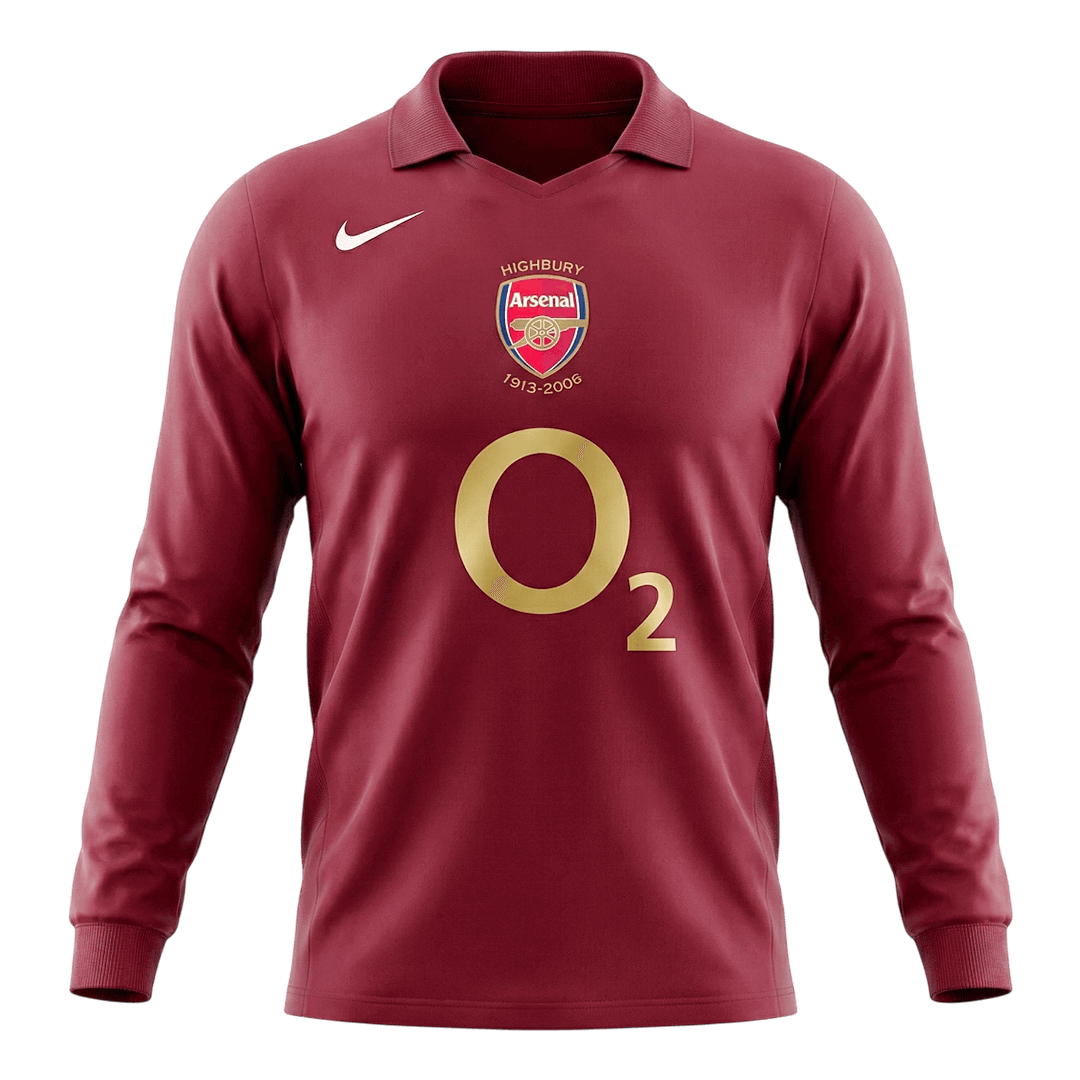 Maillot de foot vintage homme Arsenal 2005/06 domicile manches longues