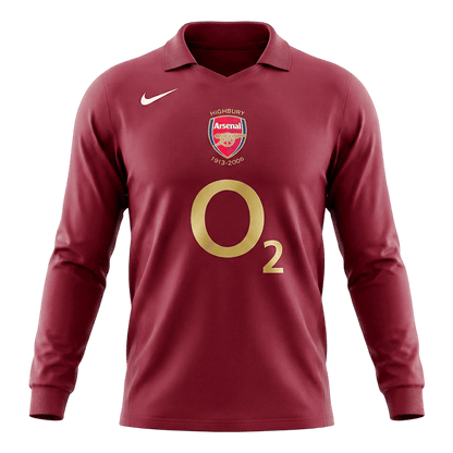 Maillot de foot vintage homme Arsenal 2005/06 domicile manches longues