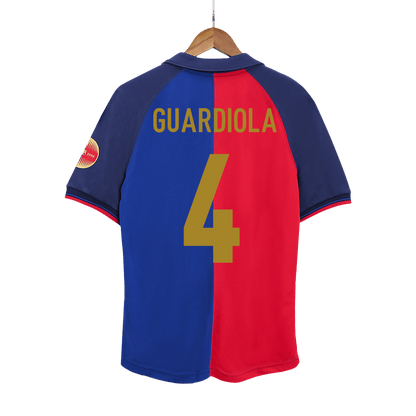 Maillot de foot domicile rétro FC Barcelone 1999/00 Homme GUARDIOLA #4
