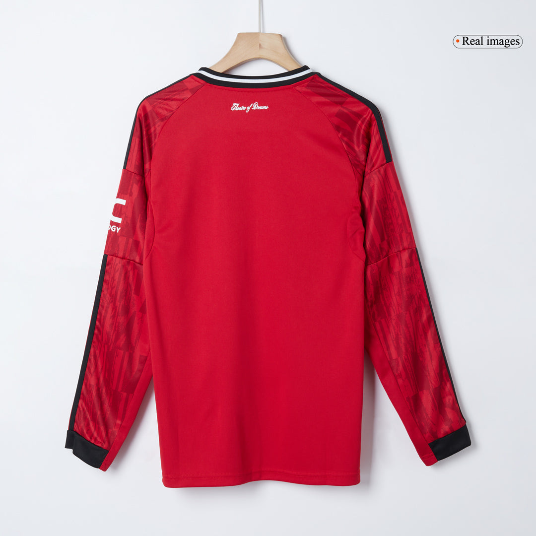 Maillot de foot à manches longues domicile Manchester United 2025/26 pour homme