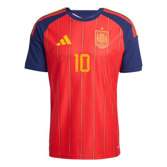 OLMO #10 Men's Spain World Cup 2026 Player Version Home Soccer Jersey - Slim Fit