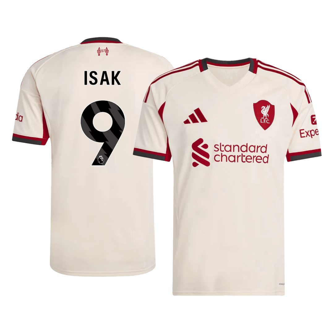 Maillot de foot extérieur ISAK #9 Homme Liverpool 2025/26