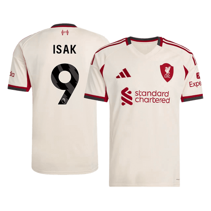 Maillot de foot extérieur ISAK #9 Homme Liverpool 2025/26