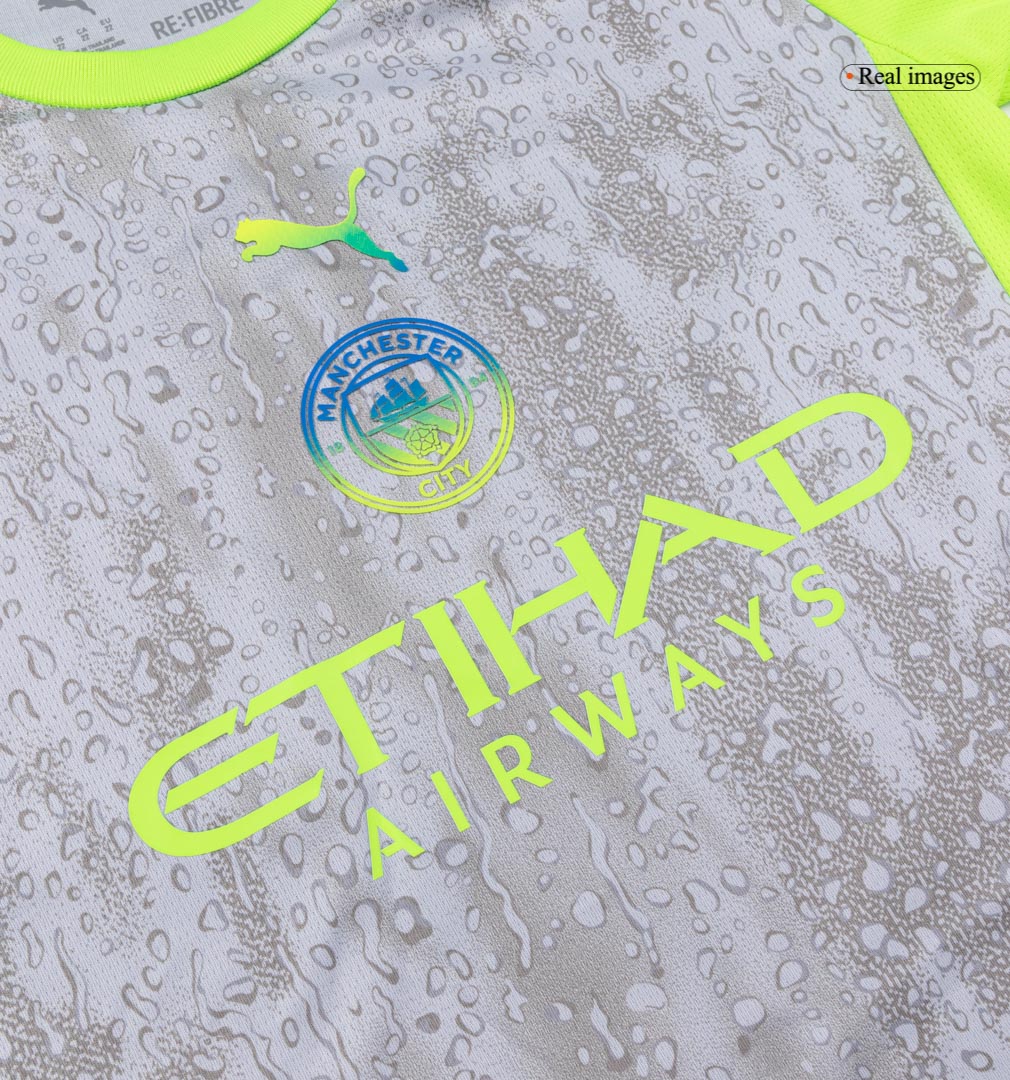 Maillot de football extérieur third Manchester City 2025/26 pour enfant