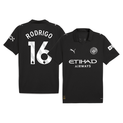 Maillot de Foot Extérieur RODRIGO #16 Homme Manchester City 2025/26