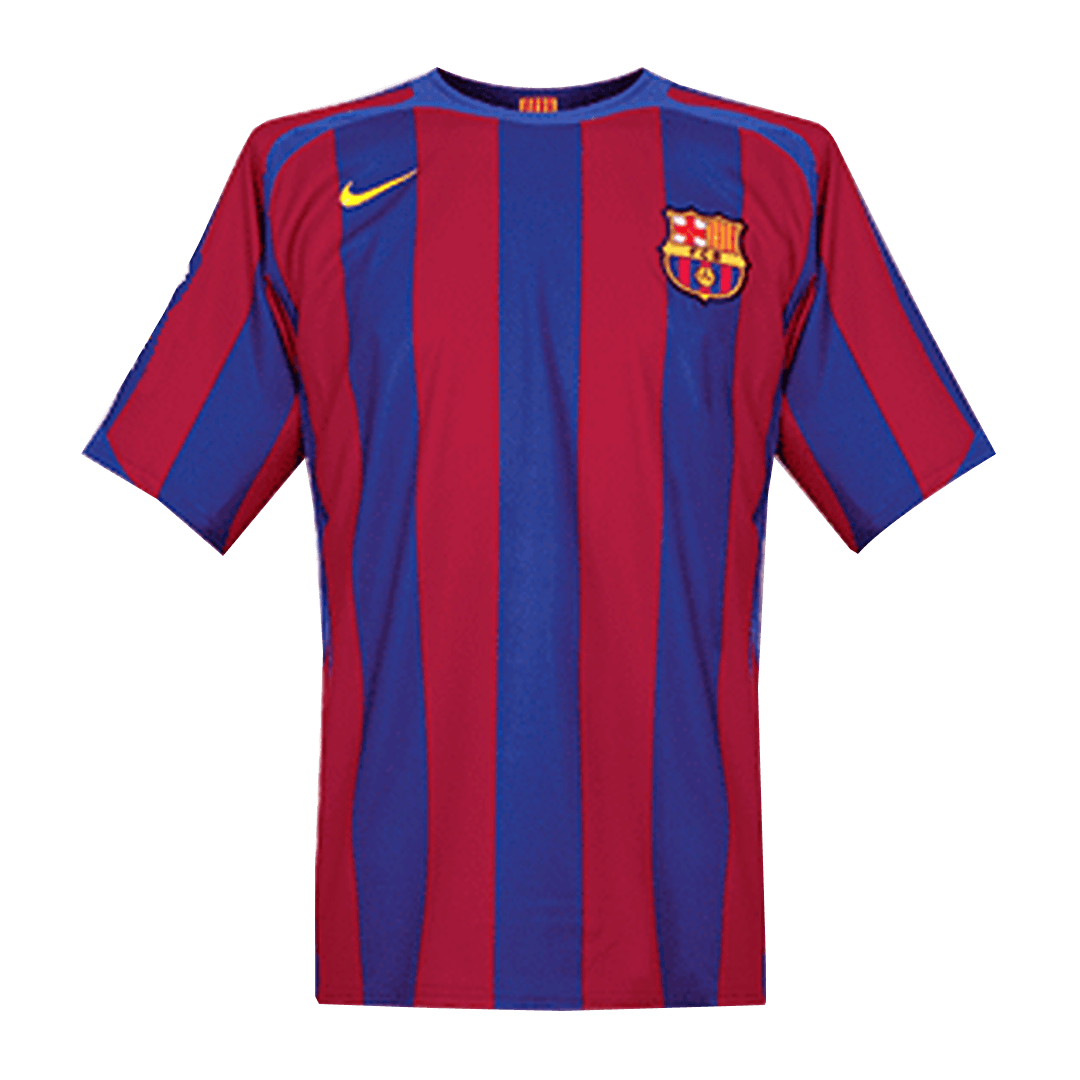 Maillot de foot domicile rétro FC Barcelone Ligue des Champions 2005/06 pour homme