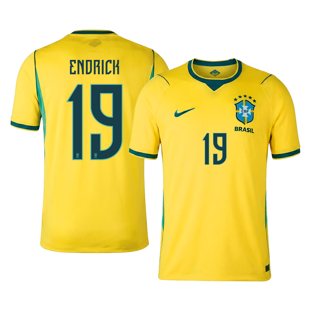 ENDRICK #19 Men's Brazil World Cup 2026 Home Soccer Jersey