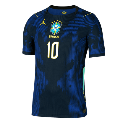NEYMAR JR. #10 Men's Brazil World Cup 2026 Player Version Away Soccer Jersey - Slim Fit