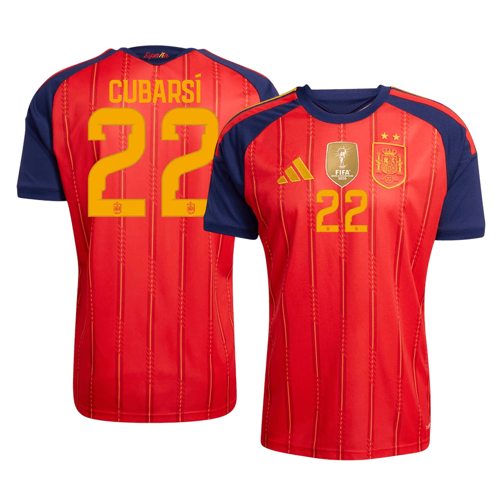 CUBARSÍ #22 Men's Spain World Cup 2026 Champion Edition Home Soccer Jersey